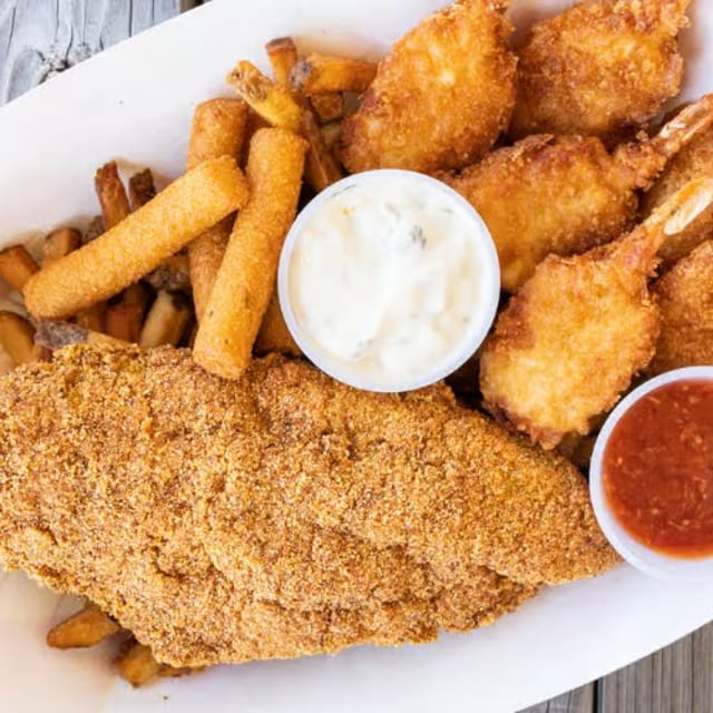 Fried Catfish/Shrimp Combo Basket.